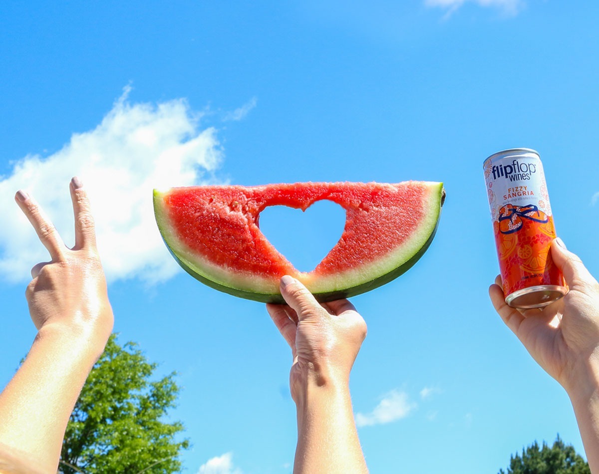 flipflop wine and watermelon